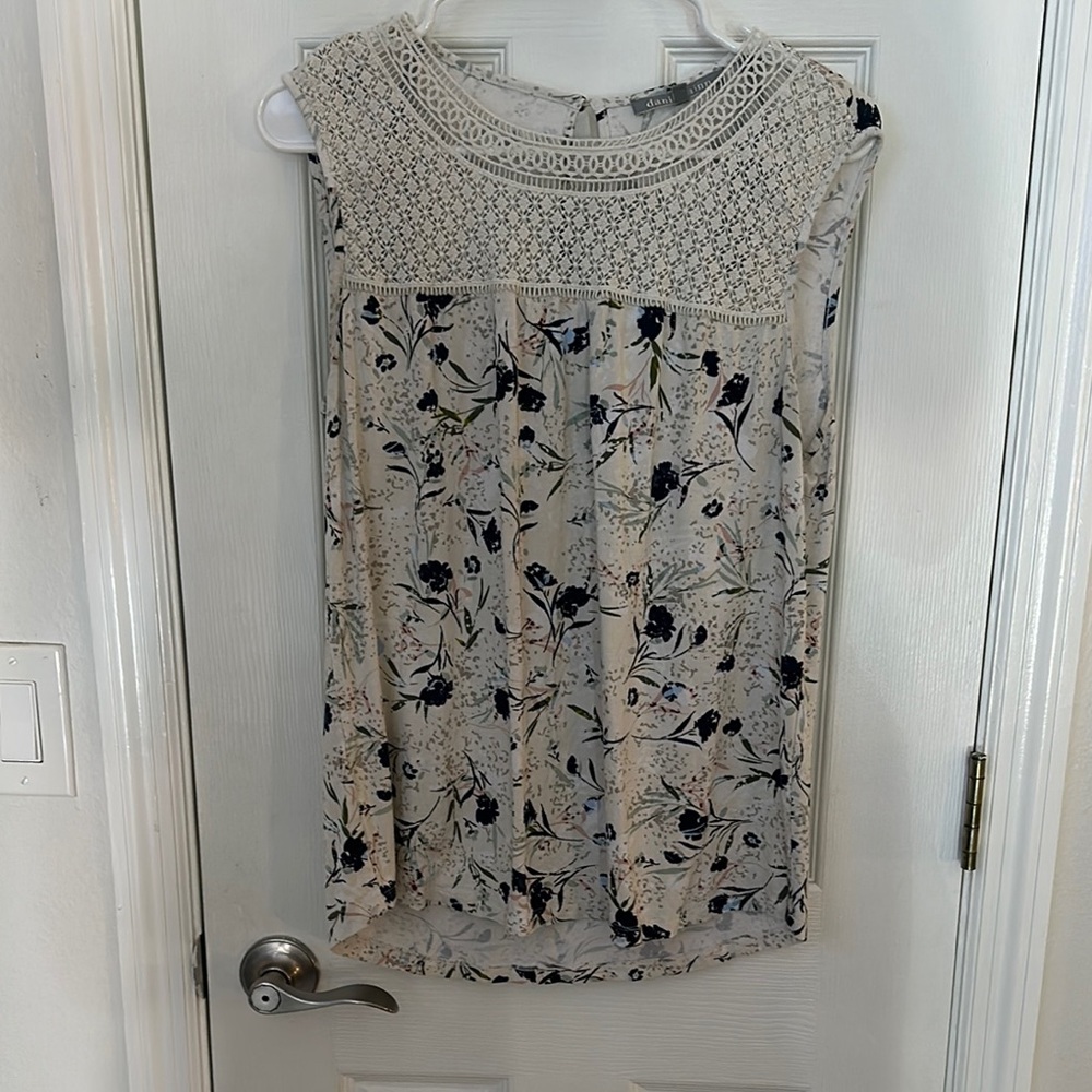 Daniel Rainn Cream Pleated Blouse